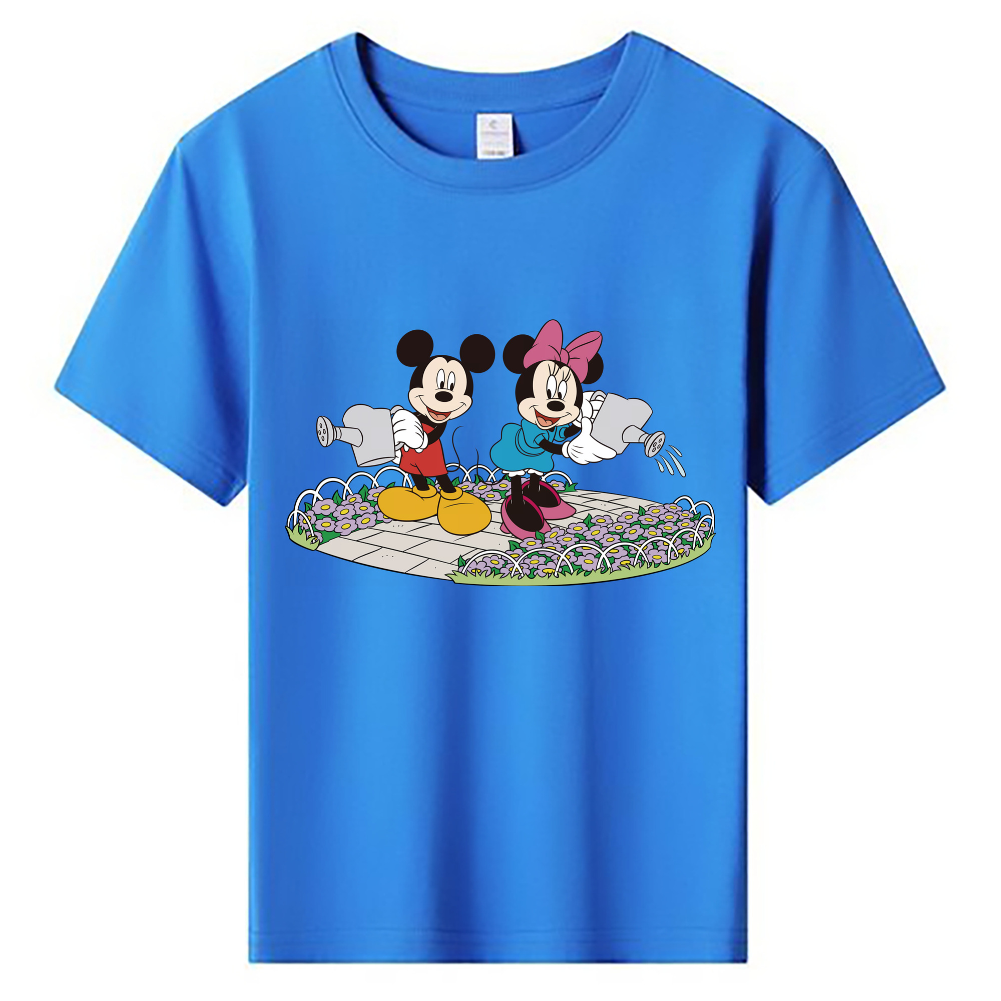 ミッキーマウス Mickey Mouse 綿100％キッズTシャツ（フロントプリント）